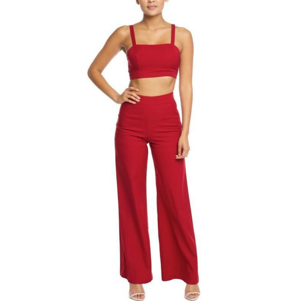 2 Pc Crepe Pant Set - Picture 2 of 2
